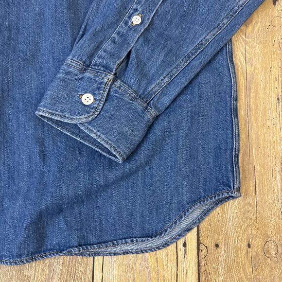 Classique Lacoste Denim Shirt Vintage Mens Size Large EUR 42 - Picture 7 of 9